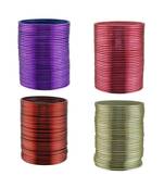 Metal plain bangle combo