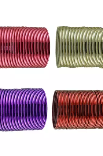 Metal plain bangle combo