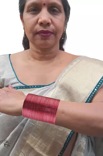Metal plain bangle combo