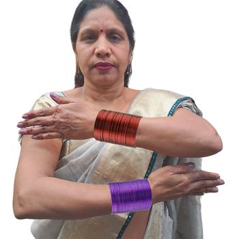 Metal plain bangle combo 4