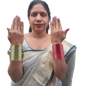 Metal plain bangle combo 5
