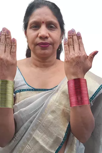 Metal plain bangle combo
