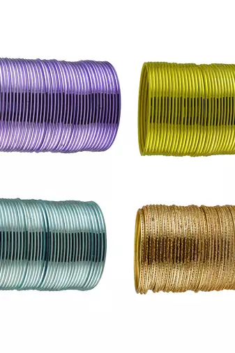 Metal plain bangle combo