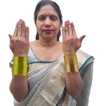 Metal plain bangle combo 4