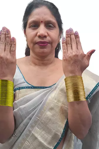Metal plain bangle combo