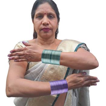 Metal plain bangle combo 5