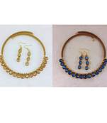 Size-free brass multi stone stud hasli combo