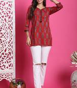 women's pure cotton jaipuri printed tunic