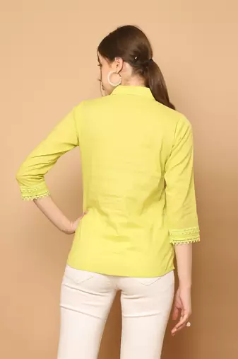 women's pure cotton solid short top