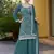 Teal Georgette Embroidered Designer Sharara Suit
