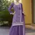 Purple Georgette Embroidered Designer Sharara Suit