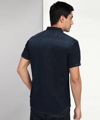 Men's denim double pocket casual shirt | half sleeves shirt for men 2