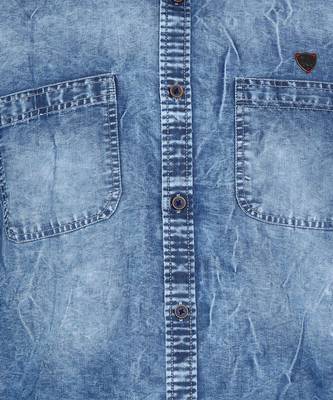 Men's denim double pocket casual shirt | half sleeves shirt for men 4