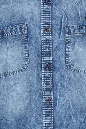 Men's denim double pocket casual shirt | half sleeves shirt for men