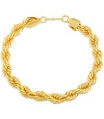 Brass micron gold thick rope design bracelet