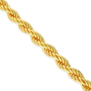 Brass micron gold thick rope design bracelet 3