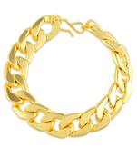 Brass micron gold plated thick men bracelet
