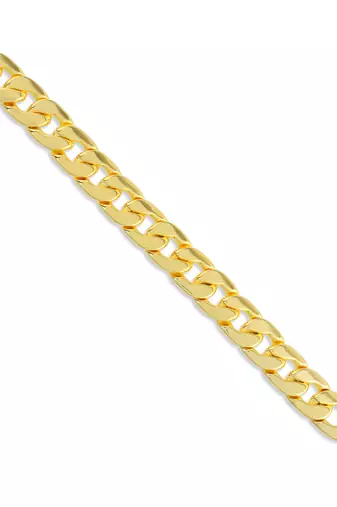 Brass micron gold plated thick men bracelet
