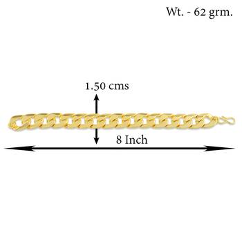 Brass micron gold plated thick men bracelet 4