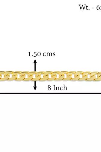 Brass micron gold plated thick men bracelet