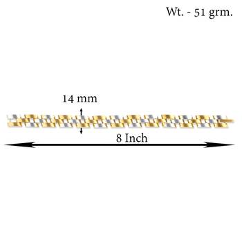 Stainless steel dual colour gold plated thick heavy bracelet 4