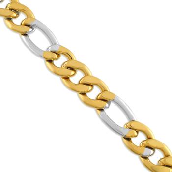Brass dual colour gold plated heavy men bracelet 3