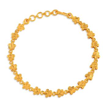 Brass micron gold floral design women bracelet 1