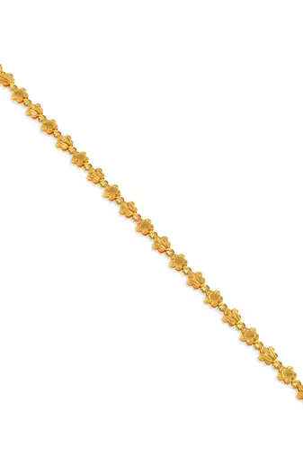 Brass micron gold floral design women bracelet
