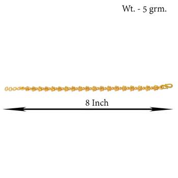 Brass micron gold floral design women bracelet 4