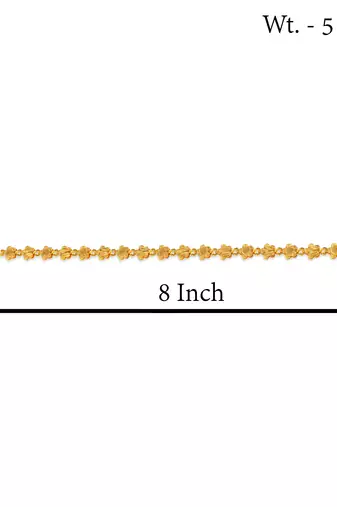 Brass micron gold floral design women bracelet