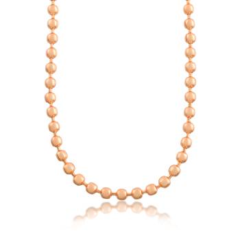 Pure copper ball chain necklace men women 1