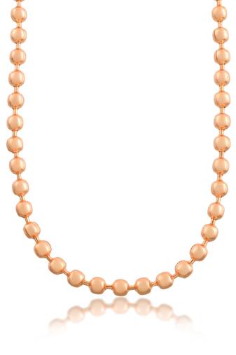 Pure copper ball chain necklace men women