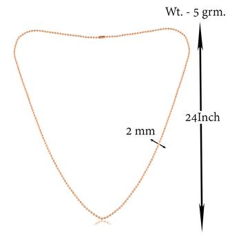 Pure copper ball chain necklace men women 3
