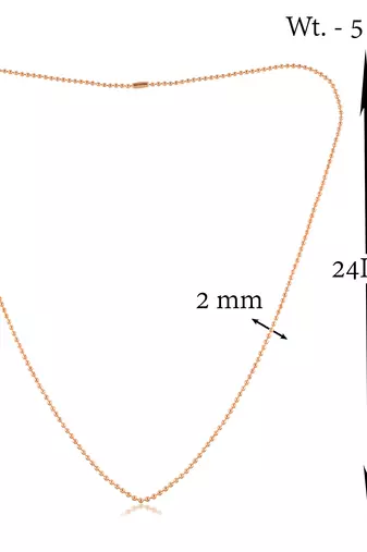 Pure copper ball chain necklace men women