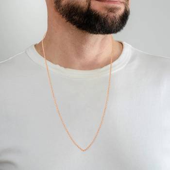 Pure copper ball chain necklace men women 5