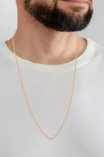 Pure copper ball chain necklace men women