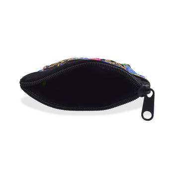 Black sequin work handmade mobile pouch 3