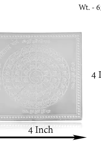 Brass silver plated jain bhaktamar yantra puja stand home decor