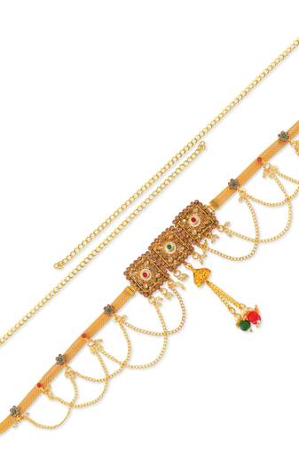 Brass gold women waistbelt traditional kamarbandh ethnic