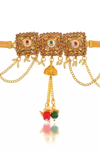 Brass gold women waistbelt traditional kamarbandh ethnic