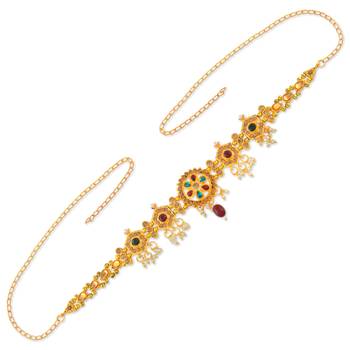 Brass gold handmade women waistbelt traditional kamarbandh 1