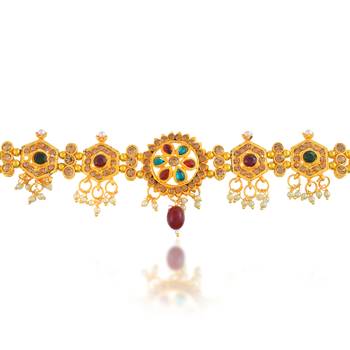 Brass gold handmade women waistbelt traditional kamarbandh 2
