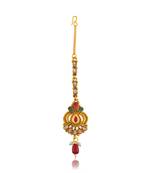 Brass gold traditional mang tikka bridal jewellery women
