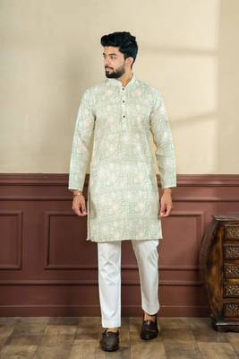 Pista sophisticated men's kurta payjama for ceremonial wear 1