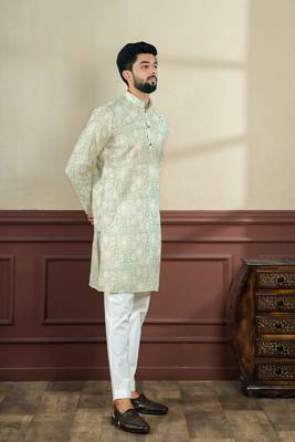 Pista sophisticated men's kurta payjama for ceremonial wear 6