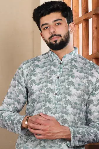Forest green sophisticated men's kurta payjama for ceremonial wear