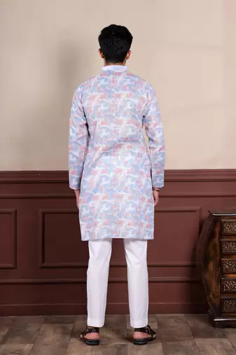 Lavender sophisticated men's kurta payjama for ceremonial wear