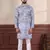 Denim blue sophisticated men's kurta payjama for ceremonial wear
