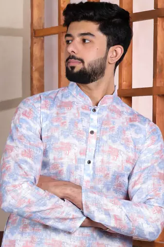 Lavender sophisticated men's kurta payjama for ceremonial wear