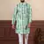Green sophisticated men's kurta payjama for ceremonial wear